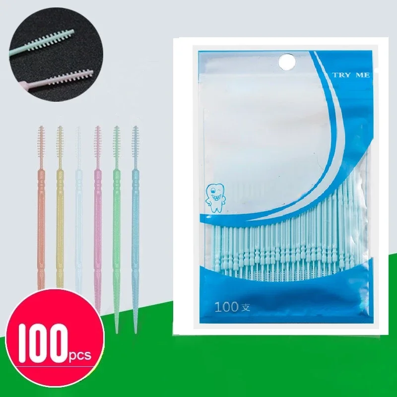 Dental Floss Picks - Brosse dentaire à Double tête, cure-dents,
