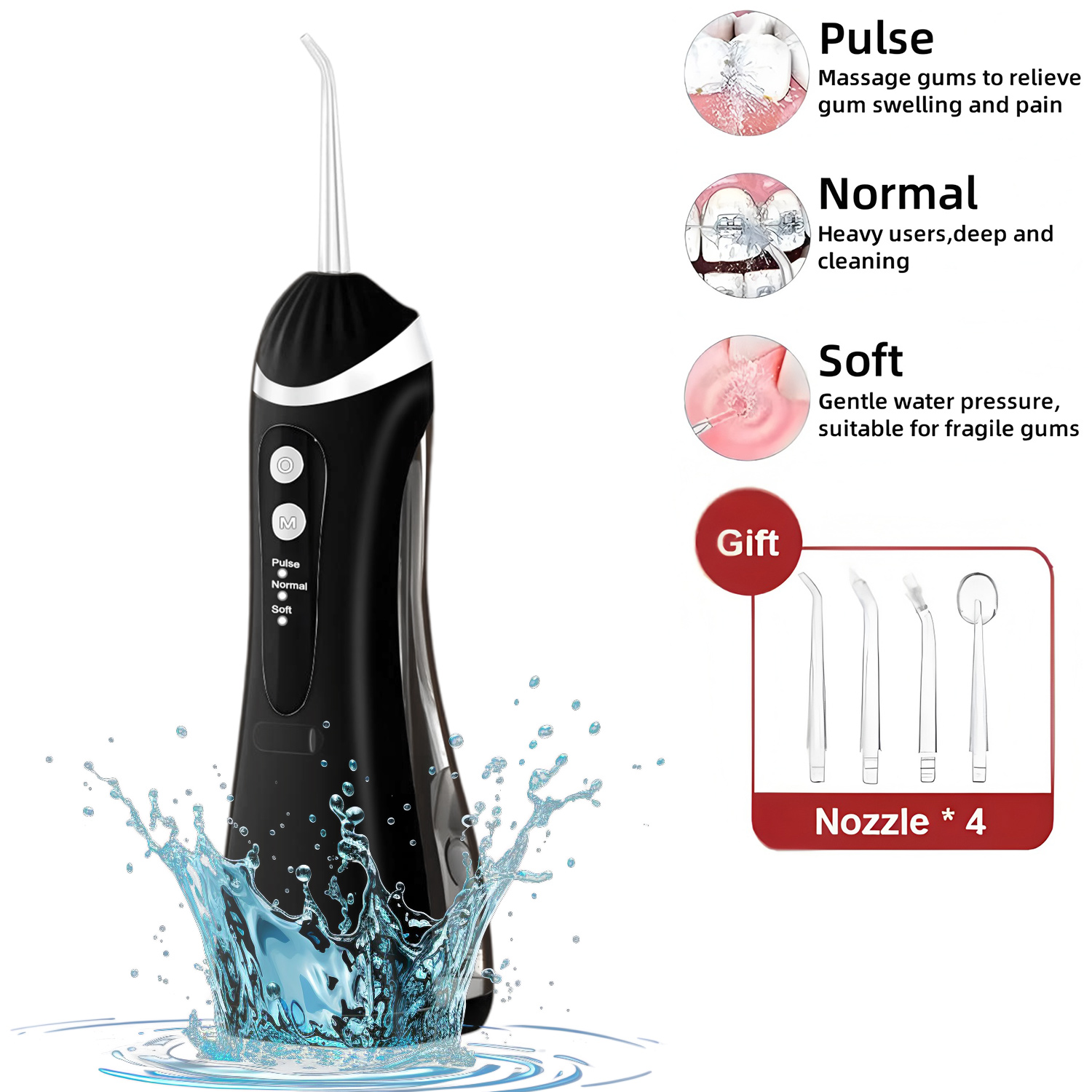 Water Flosser Cordless - Hydropulseur dentaire, irrigateur buccal, machine de