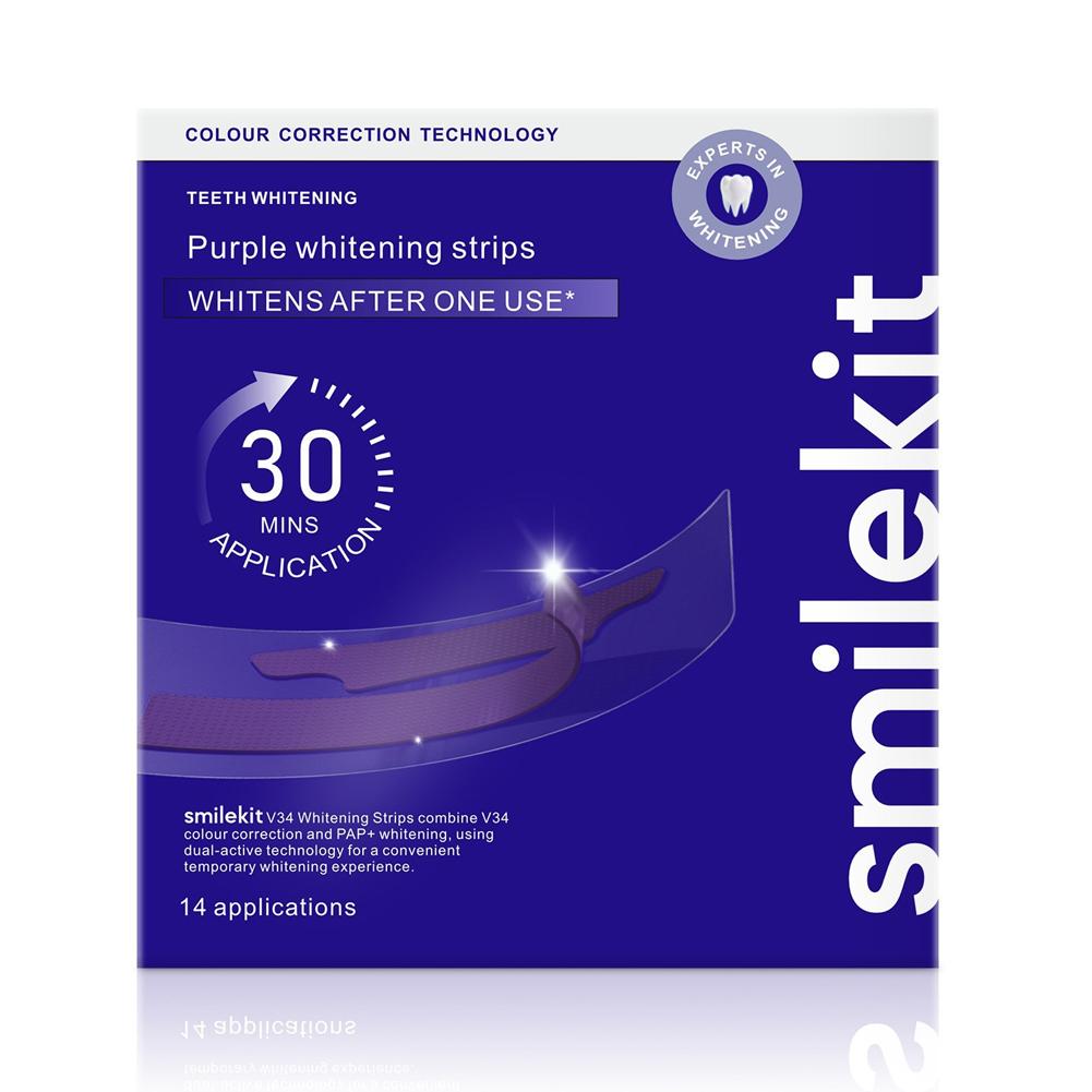 Teeth Whitening/Bleaching - ﻿ Bandes blanchissantes Smilekit violettes V34