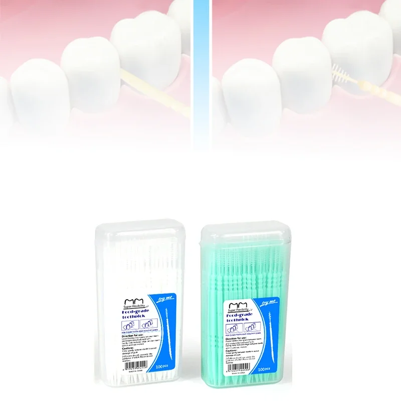 100 pièces de brossettes inter - Dental Floss Picks avis et prix