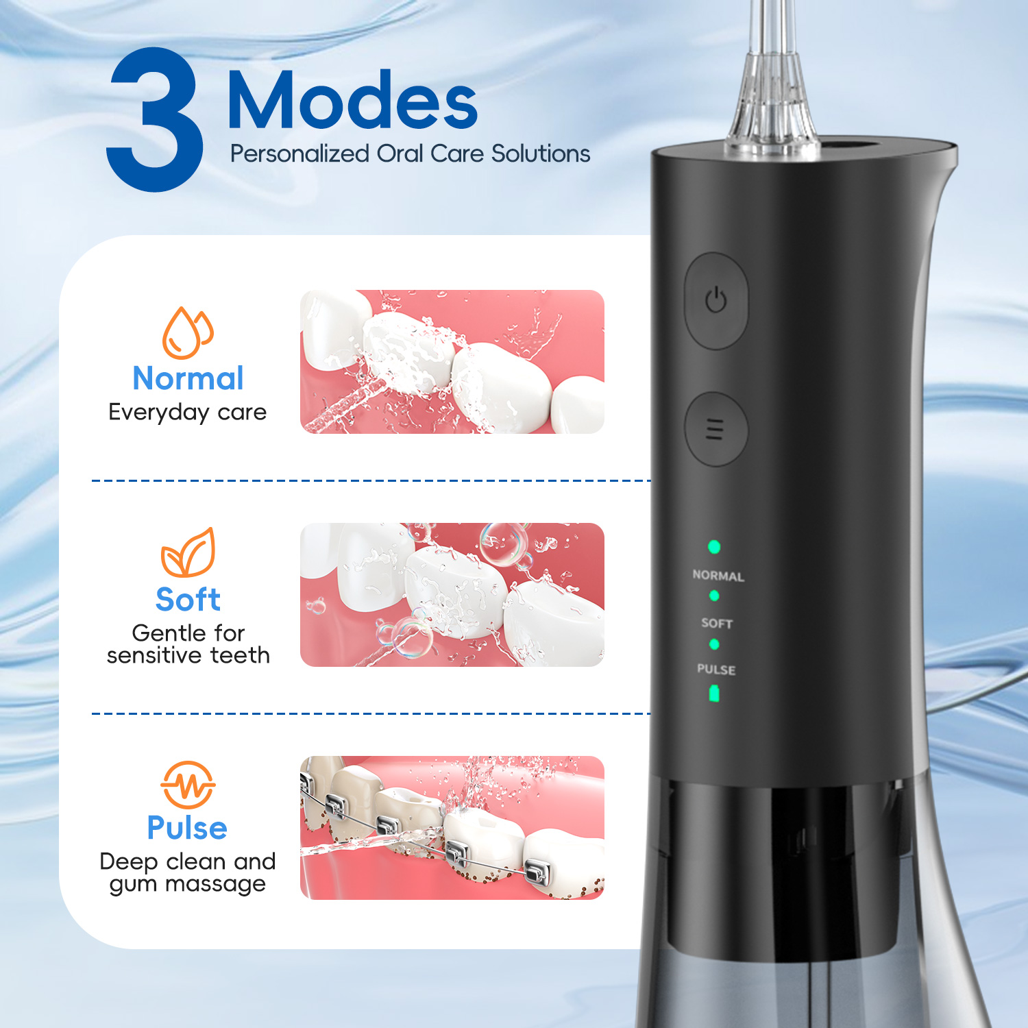 Hydropulseur avec brosse à den - Water Flosser Cordless avis et prix
